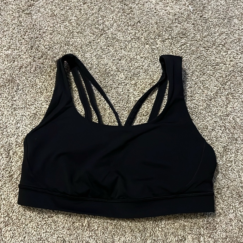 Lululemon black sports bra. Size 6